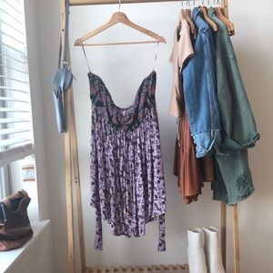 Free People Purple, Strapless Elowen Tube Romper